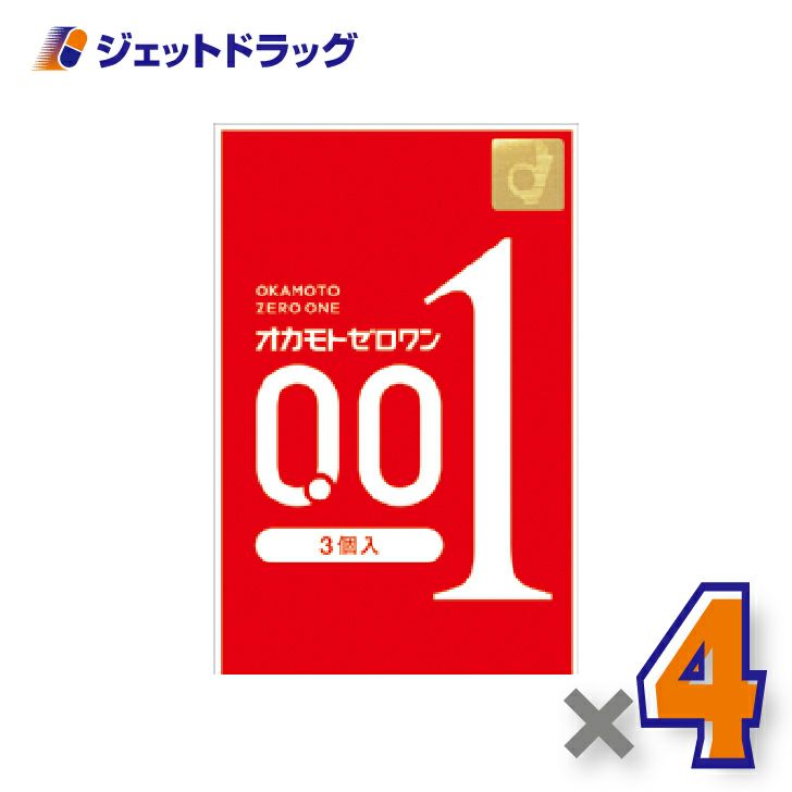 【医療機器】オカモトゼロワン3個入×4個〔避妊具〕