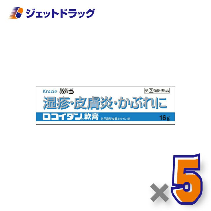 【第(2)類医薬品】ロコイダン軟膏16g×5個※セルフメディケーション税制対象〔湿疹・皮膚炎〕