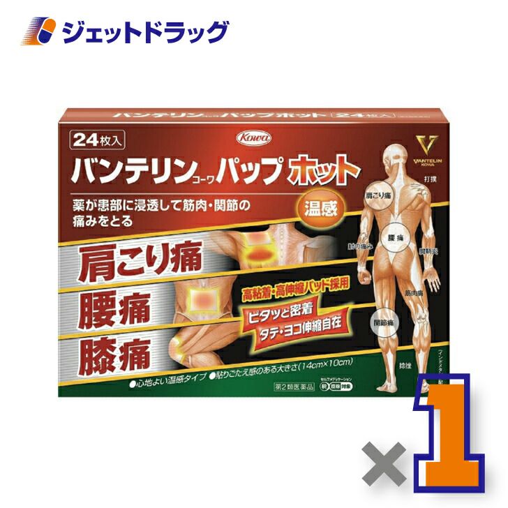【第2類医薬品】バンテリンコーワパップホット24枚※セルフメディケーション税制対象商品