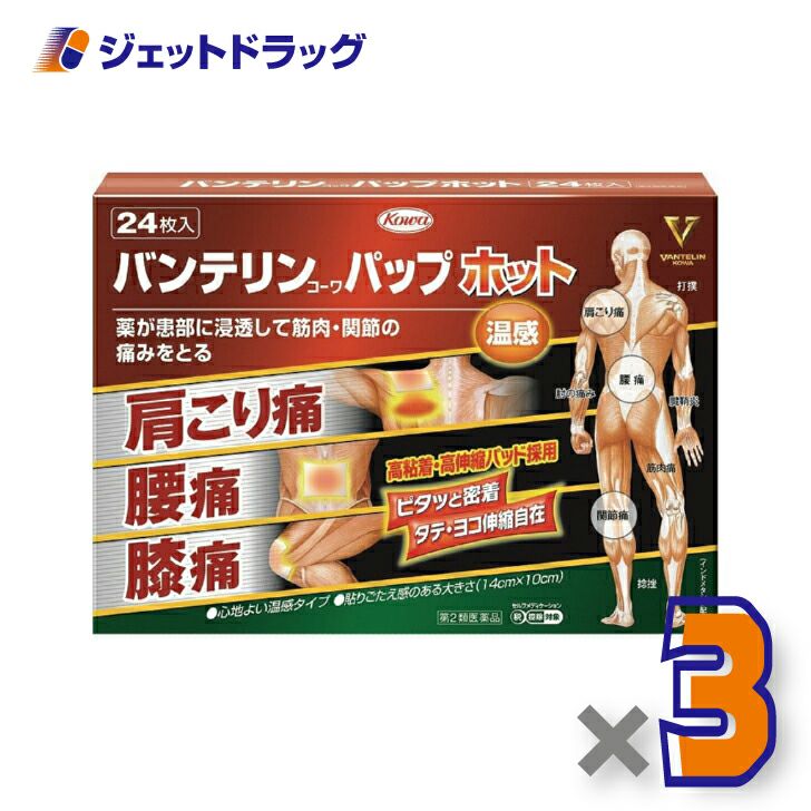 【第2類医薬品】バンテリンコーワパップホット24枚※セルフメディケーション税制対象商品