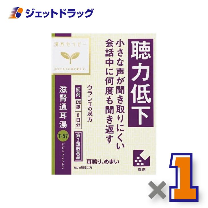 【第2類医薬品】滋腎通耳湯エキス錠クラシエ120錠×1個〔漢方じじんつうじとう〕