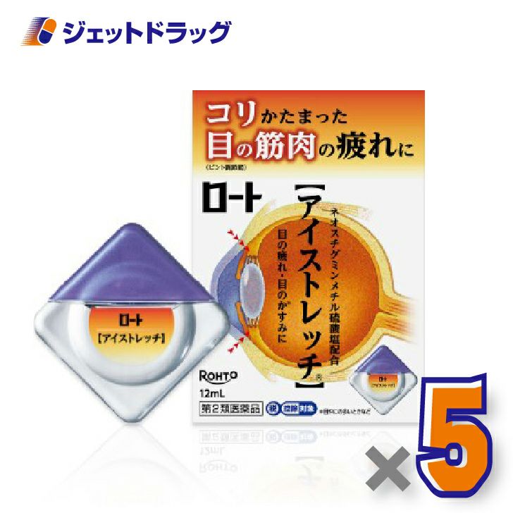 【第2類医薬品】ロートアイストレッチ12mL×5個※セルフメディケーション税制対象〔目の疲れ・結膜充血〕