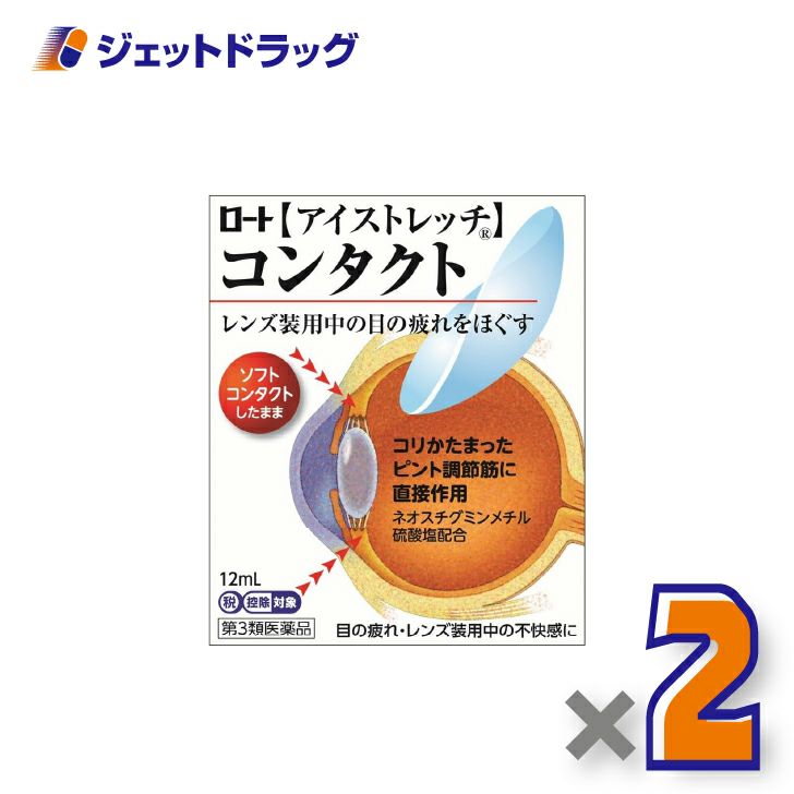 【第3類医薬品】ロートアイストレッチコンタクト12mL×2個※セルフメディケーション税制対象〔目薬〕