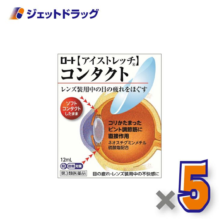 【第3類医薬品】ロートアイストレッチコンタクト12mL×5個※セルフメディケーション税制対象〔目薬〕