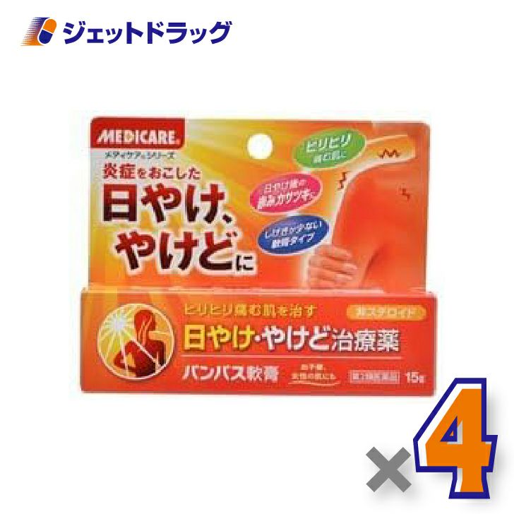 【第2類医薬品】パンパス軟膏15g×4個〔日やけ・やけど〕