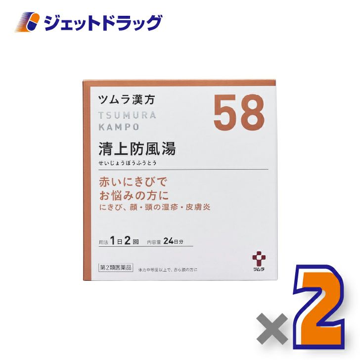 【第2類医薬品】ツムラ漢方清上防風湯エキス顆粒48包×2個〔にきび・皮膚炎・かゆみ〕