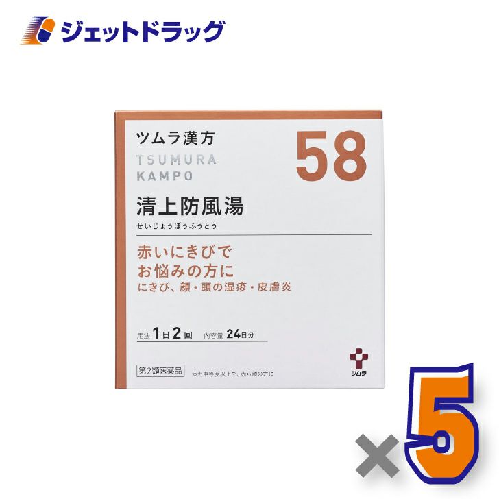 【第2類医薬品】ツムラ漢方清上防風湯エキス顆粒48包×5個〔にきび・皮膚炎・かゆみ〕