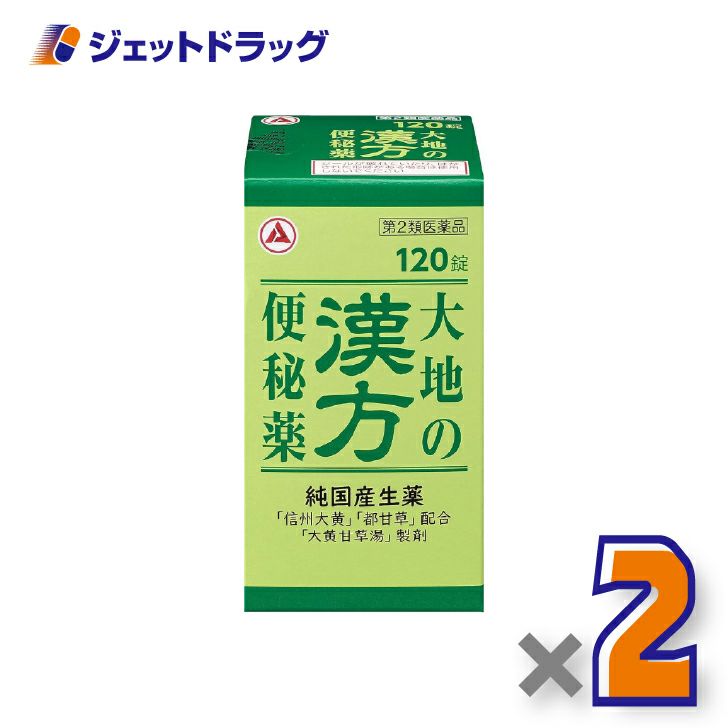 【第2類医薬品】大地の漢方便秘薬120錠×2個〔漢方処方・大黄甘草湯〕
